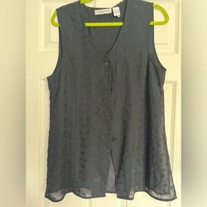 Vintage Chaus embroidery button up Vest